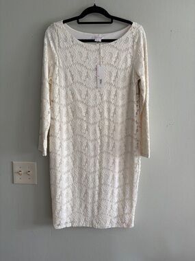 Ingrid & Isabel ivory Lace Dress L NWT